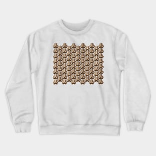 Brown Triangle Tesselation Pattern Crewneck Sweatshirt